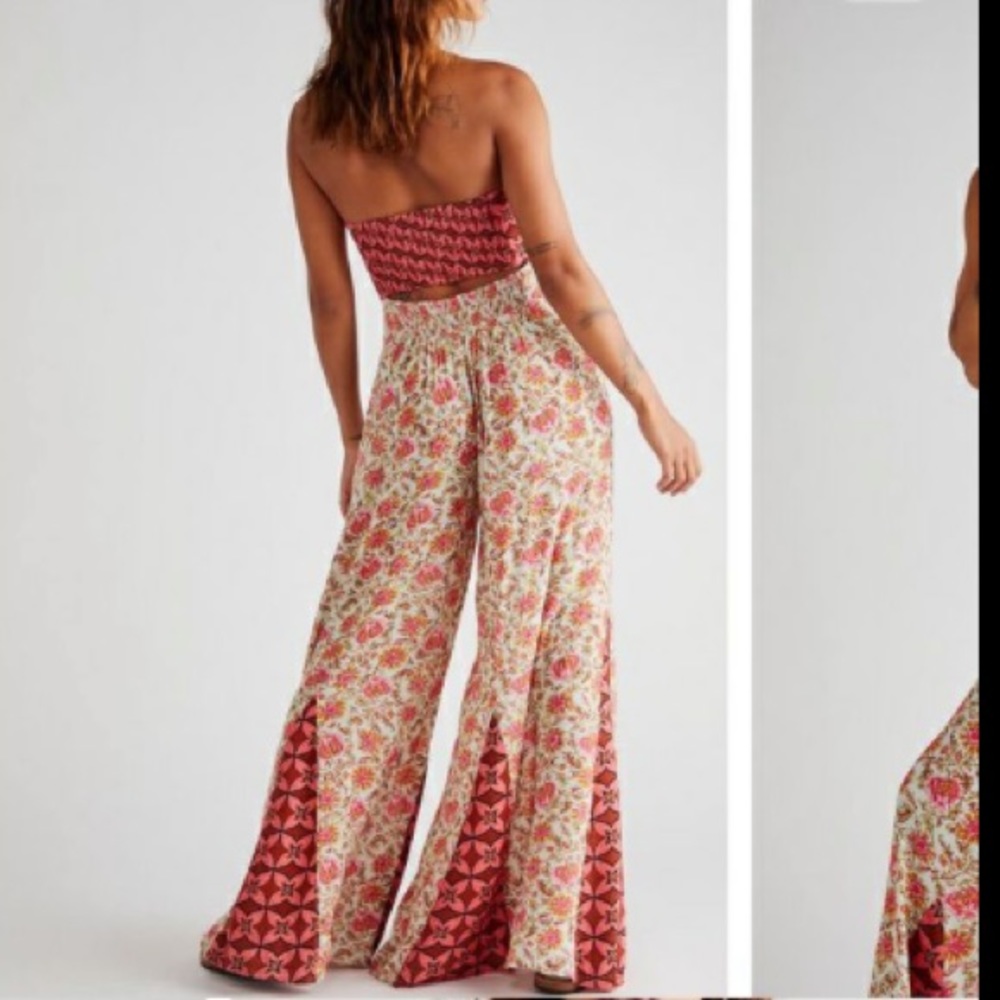 Free People Juliet Jumpsuit in Wine / Bord NEW - Picture 3 of 5